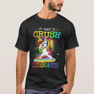 Crush Kindergarten Dabbing Einhorn zurück zur Schu T-Shirt