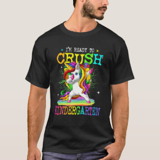 Crush Kindergarten Dabbing Einhorn zurück zur Schu T-Shirt