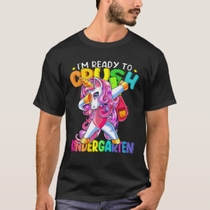Crush Kindergarten Dabbing Einhorn zurück zur Schu T-Shirt