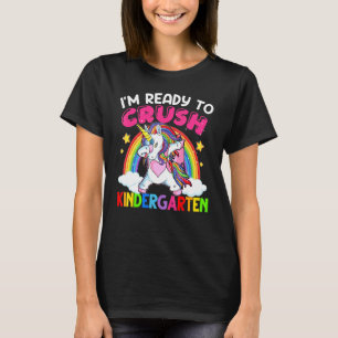 Crush Kindergarten Dabbing Einhorn zurück zur Schu T-Shirt