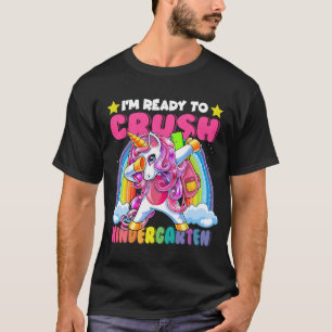 Crush Kindergarten Entschlackung Einhorn Zurück in T-Shirt