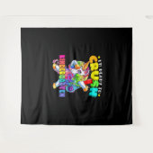 Crush Kindergarten Entschlackung Einhorn Zurück in Wandteppich (Vorderseite (Horizontal))