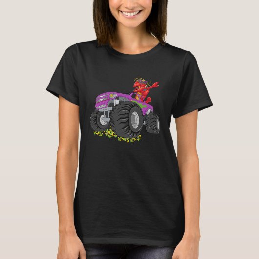 Crush Mardi Gras Crawfish Monster Lkw Kleinkind B T-Shirt (Vorderseite)