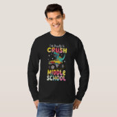 Crush Middle School Dinosaur Monster Truck Back To T-Shirt (Vorne ganz)