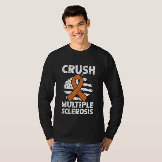 Crush Multiple Sclerosis Orange Multiple Sclerosis T-Shirt (Vorne ganz)