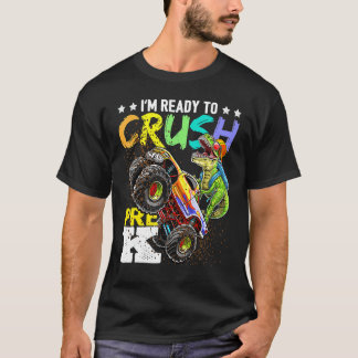 Crush Pre K Dinosaur Monster Truck Rückkehr zur Sc T-Shirt