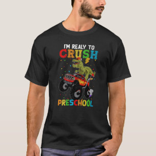 Crush Preschool Dinosaurier Monster Truck Zurück z T-Shirt