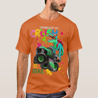 Crush Preschool Dinosaurier Monster Truck Zurück z T-Shirt