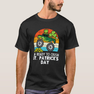 Crush St Patricks Day Monster Truck Paddys Kleinki T-Shirt
