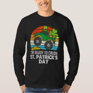 Crush St Patricks Day Monster Truck Paddys Kleinki T-Shirt