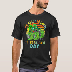 Crush St Patricks Day Monster Truck Paddys Kleinki T-Shirt