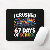 Crushed 67 Days Of School _ Monster Truck Kids Des Mousepad (Mit Mouse)