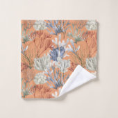 Crushed Apricots Solid mit Unterwasserdruck Badhandtuch Set (Waschlappen)