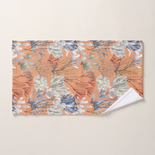 Crushed Apricots Solid mit Unterwasserdruck Badhandtuch Set (Handtuch)