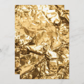 Crushed Golden Folds Einladung (Vorne/Hinten)