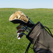 Crushed Golden Folds Golf Headcover (In SItu)