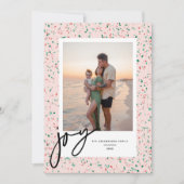 Crushed Peppermint Terrazzo Weihnachtsfotokarte Feiertagskarte (Vorderseite)