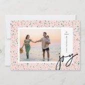 Crushed Peppermint Terrazzo Weihnachtsfotokarte Feiertagskarte (Vorderseite)