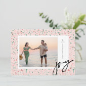 Crushed Peppermint Terrazzo Weihnachtsfotokarte Feiertagskarte (Stehend Vorderseite)