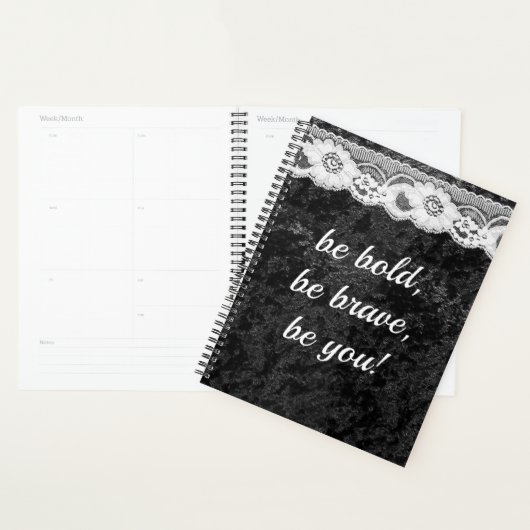 Crushed Velvet Lace Glam Juwelier Planner BW Planer (Anzeige)