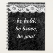 Crushed Velvet Lace Glam Juwelier Planner BW Planer (Vorderseite)