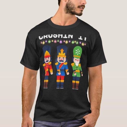 Crushin It Flossing Nutcracker Weihnachtsdance T-Shirt (Vorderseite)