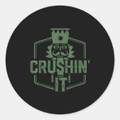 Crushin' It Nutcracker Christmas Xmas  Runder Aufkleber (Vorderseite)