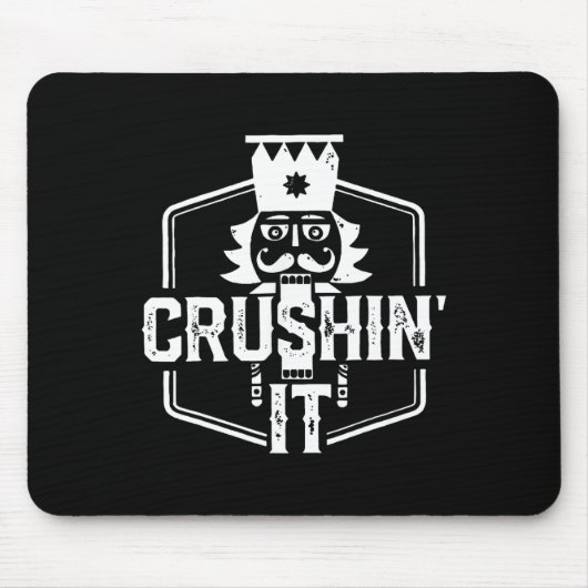 Crushin' It Nutcracker Nuts Xmas Frohe Weihnachten Mousepad (Vorne)