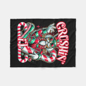 Crushin' It Nutcracker Xmas Funny Christmas Men Wo Fleecedecke (Vorderseite (Horizontal))