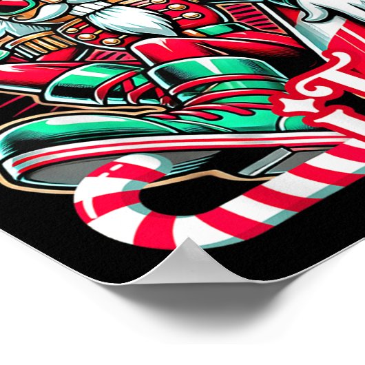 Crushin' It Nutcracker Xmas Funny Christmas Men Wo Poster (Ecke)