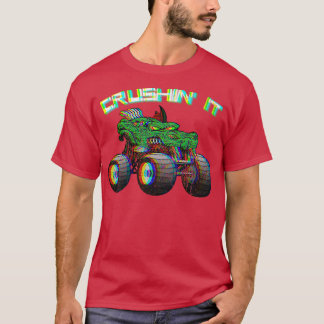 Crushin' Monster Truck Vintag Retro 267 T-Shirt