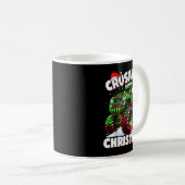 Crushing Christmas Truck For Boys Kids Holiday Kaffeetasse (VorderseiteRechts)