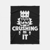 Crushing It Nutcracker Funny Retro Christmas Festi Fleecedecke (Vorderseite)