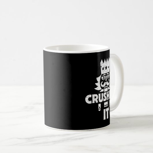 Crushing It Nutcracker Funny Retro Christmas Festi Kaffeetasse (VorderseiteRechts)