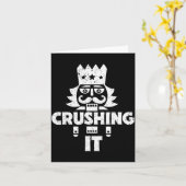 Crushing It Nutcracker Funny Retro Christmas Festi Karte (Gelbe Blume)