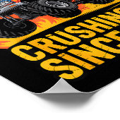 Crushing It Since 2020 Monster Truck 6 Year Old Bi Poster (Ecke)