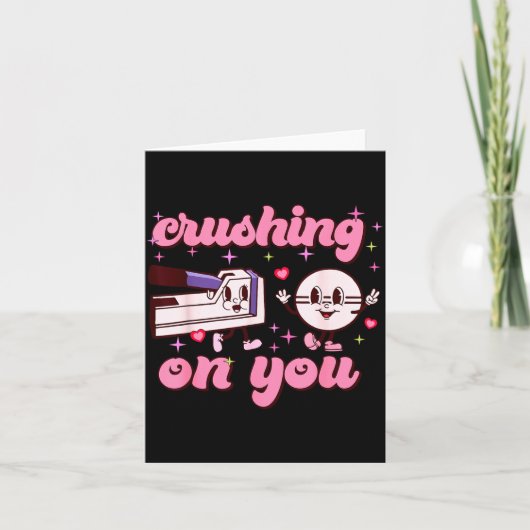 Crushing On You Peds Cu Rn Aid Rn Nurse Valentines Karte (Vorderseite)