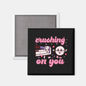 Crushing On You Peds Cu Rn Aid Rn Nurse Valentines Magnet (Vorderseite/Rückseite)
