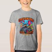 Crushing Since 2021 – Cute Elephant with Truck Tri-Blend Shirt (Vorderseite)