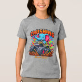 Crushing Since 2021 – Cute Elephant with Truck Tri-Blend Shirt (Vorderseite)