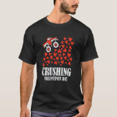 Crushing Valentines Day Cute Heart Riding Monster T-Shirt (Vorderseite)