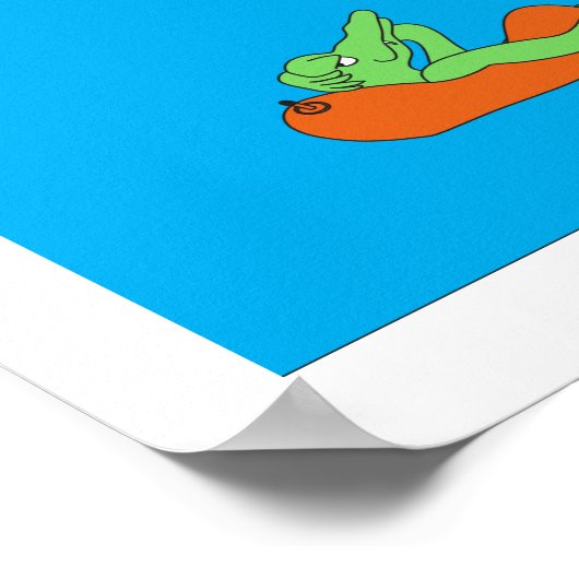 Crusing Gator 11x14 Poster Print (Ecke)