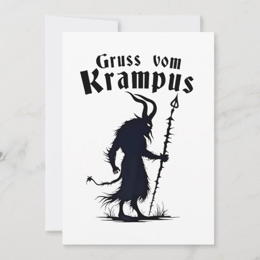 Cruss Vom Krampus Christmas Xmas Devil Spooky Einladung (Vorderseite)