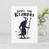Cruss Vom Krampus Christmas Xmas Devil Spooky Einladung (Stehend Vorderseite)