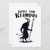Cruss Vom Krampus Christmas Xmas Devil Spooky Einladung (Vorne/Hinten)