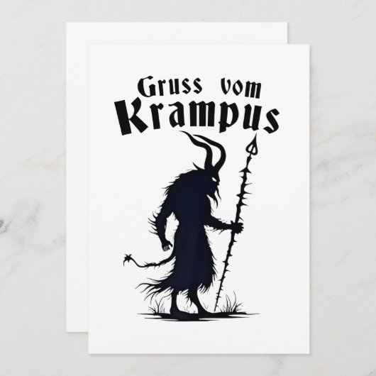 Cruss Vom Krampus Christmas Xmas Devil Spooky Einladung (Vorne/Hinten)