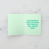 Crust No one - Funny Trust Themed Pizza Karte (Innenseite)