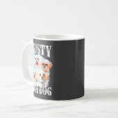 Crusty White Dog Funny For Men Women Kaffeetasse (Vorderseite Links)