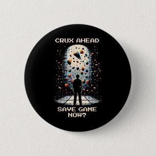 Crux Ahead – Pixel-Art-Design zum Klettern im Spie Button