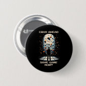 Crux Ahead – Pixel-Art-Design zum Klettern im Spie Button (Vorne & Hinten)